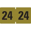 Labels|Smead ETYJ 24 Color-Coded Year Label, 0.75" x 1.5", Gold, 500 Labels/Roll (68324)