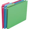 Hanging File Folders|Smead FasTab 10% Recycled Hanging File Folder, 3-Tab, Letter Size, Assorted Colors, 18/Box (64031)