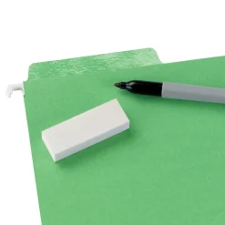 Hanging File Folders|Smead FasTab 10% Recycled Hanging File Folder, 3-Tab, Letter Size, Assorted Colors, 18/Box (64031)