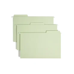 Hanging File Folders|Smead FasTab Hanging File Folders, 1/3 Cut, Legal Size, Moss, 20/Box (64083)