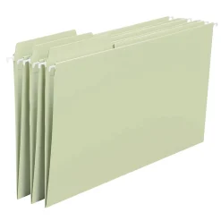 Hanging File Folders|Smead FasTab Hanging File Folders, 1/3 Cut, Legal Size, Moss, 20/Box (64083)