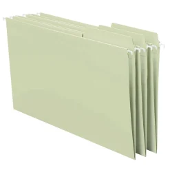 Hanging File Folders|Smead FasTab Hanging File Folders, 1/3 Cut, Legal Size, Moss, 20/Box (64083)