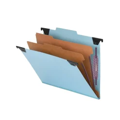 Hanging File Folders|Smead FasTab Heavy Duty Hanging File Folder, 2/5 Cut Tab, Letter size, Blue (65115)