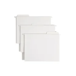 Hanging File Folders|Smead FasTab Recycled Hanging File Folder, 1-Tab, Letter Size, White, 20/Box (64002)