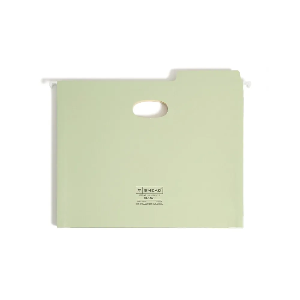 Hanging File Folders|Smead FasTab TUFF Colored Hanging Pockets with Reinforced Tabs, 3-Tab, Letter Size, Moss, 9/Box (64224)