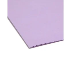 File Folders|Smead File Folder, 3 Tab, Letter Size, Lavender, 100/Box (12434)