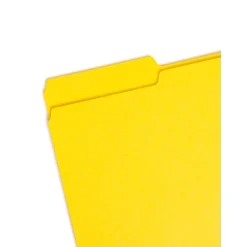 File Folders|Smead File Folder, 3 Tab, Legal Size, , 100/Box (17943) Yellow