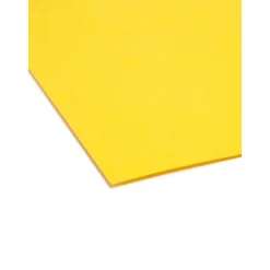 File Folders|Smead File Folder, 3 Tab, Legal Size, , 100/Box (17943) Yellow