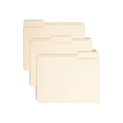File Folders|Smead File Folder, 1/3-Cut Tab, Letter Size, Manila, 100/Bx (10338)