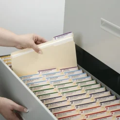 File Folders|Smead File Folder, 1/3-Cut Tab, Letter Size, Manila, 100/Bx (10338)