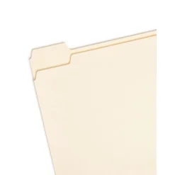 File Folders|Smead File Folder, 1/5-Cut Tab, Letter Size, Manila, 100/Bx (10350)