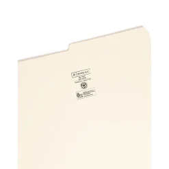 File Folders|Smead File Folder, 1/2-Cut Tab, Legal Size, Manila, 100/Box (15320)