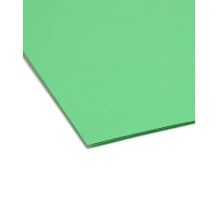 File Folders|Smead File Folder, Reinforced Straight-Cut Tab, Legal Size, , 100/Box (17110) Green
