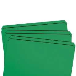 File Folders|Smead File Folder, Reinforced Straight-Cut Tab, Legal Size, , 100/Box (17110) Green