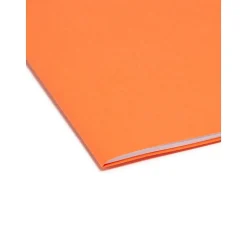 File Folders|Smead File Folder, Reinforced Straight-Cut Tab, Legal Size, Orange, 100 per Box (17510)