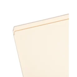 File Folders|Smead File Folder, Reinforced Straight -Cut Tab, Legal Size, Manila, 100 Per Box (15310)