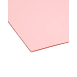 File Folders|Smead File Folder, Reinforced 1/3-Cut Tab, Legal Size, , 100/Box (17634) Pink