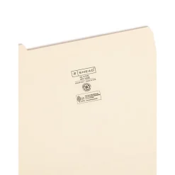 File Folders|Smead File Folder, Reinforced 1/5-Cut Tab, Letter Size, Manila, 100/Box (10356)
