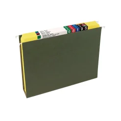 File Folders|Smead File Folder, Reinforced Straight-Cut Tab, Letter Size, Yellow, 100 per Box (12910)