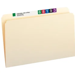 File Folders|Smead File Folder, Straight-Cut, Legal Size, Manila, 100/Bx (15300)