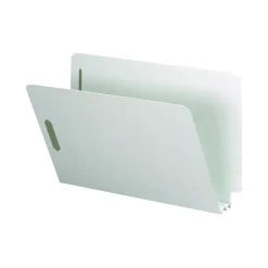 File Folders|Smead File Folder, Straight Cut, Legal Size, Gray/Green, 25/BX (29210)