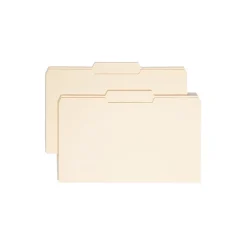 File Folders|Smead File Folders, 1/3-Cut Tab, Center Position, Legal Size, Manila, 100/Box (15332)