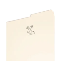 File Folders|Smead File Folders, 2/5-Cut Tab, Legal Size, Manila, 100 per Box (15385)