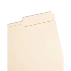 File Folders|Smead File Folders, 2/5-Cut Tab, Letter Size, Manila, 100/Bx (10385)