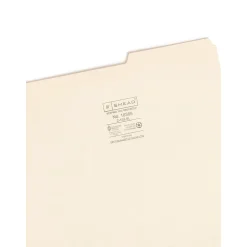 File Folders|Smead File Folders, Reinforced 2/5-Cut Right Position, Guide Height, Letter Size, Manila, 100/Box (10386)