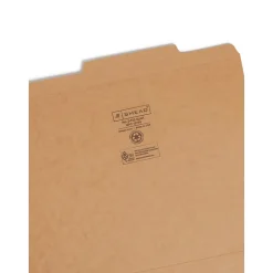 File Folders|Smead File Folders, Reinforced 2/5-Cut Tab Right Of Center, Guide Height, Letter Size, Kraft, 100/Box (10776)