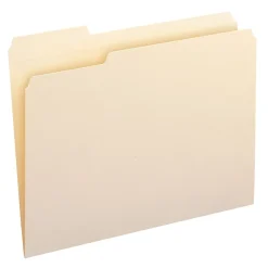 File Folders|Smead File Folders, Reinforced 1/3-Cut Tab, Letter Size, Manila, 100/Box (10335)