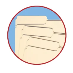 File Folders|Smead File Folders, Reinforced 1/3-Cut Tab, Letter Size, Manila, 100/Box (10335)