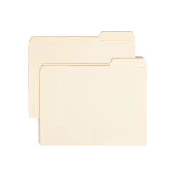 File Folders|Smead File Folders, Reinforced 1/3-Cut Tab Right Position, Letter Size, Manila, 100/Box (10337)
