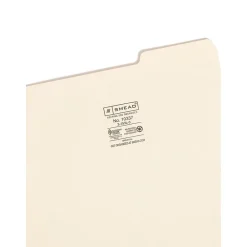 File Folders|Smead File Folders, Reinforced 1/3-Cut Tab Right Position, Letter Size, Manila, 100/Box (10337)