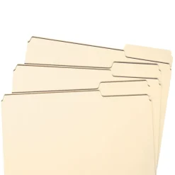 File Folders|Smead File Folders, Reinforced 1/3-Cut Tab Right Position, Letter Size, Manila, 100/Box (10337)