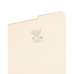 File Folders|Smead File Folders, Reinforced 2/5-Cut Right Position, Guide Height, Letter Size, Manila, 100/Box (10386)