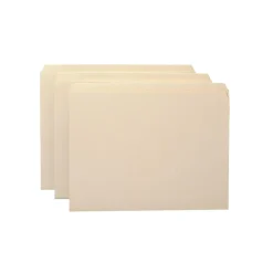 File Folders|Smead File Folders, Straight-Cut Tab, Letter Size, Manila, 100/Box (10300)