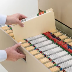 File Folders|Smead File Folders, Straight-Cut Tab, Letter Size, Manila, 100/Box (10300)