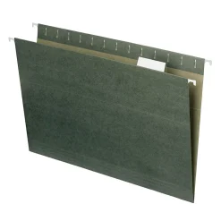 Hanging File Folders|Smead Hanging File Folders, 1/5-Cut Tab, Legal Size, Standard Green, 25/Box (64155)