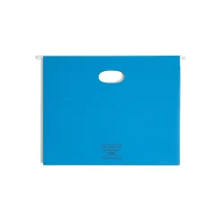 Hanging File Folders|Smead Hanging File Folders, 1/5-Cut Adjustable Tab, Letter Size, 3" Expansion, Sky Blue, 25/Box (64270)
