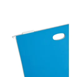 Hanging File Folders|Smead Hanging File Folders, 1/5-Cut Adjustable Tab, Legal Size, Sky Blue, 25/Box (64370)