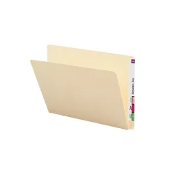File Folders|Smead Heavy Duty End Tab File Folder, Straight-Cut Extended Tab, Letter Size, Manila, 100/Box (24250)