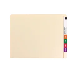 File Folders|Smead Heavy Duty End Tab File Folder, Straight-Cut Extended Tab, Letter Size, Manila, 100/Box (24250)