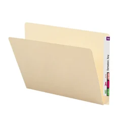 File Folders|Smead Heavy Duty End Tab File Folder, Straight-Cut Extended Tab, Letter Size, Manila, 100/Box (24250)