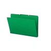 File Folders|Smead Heavy Duty File Folders, 3 Tab, Legal-Size, Green, 25/Box (22546)