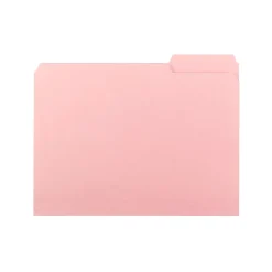 Hanging File Folders|Smead Interior File Folders, 1/3- Cut Tab, Letter Size, , 100/Box (10263) Pink
