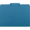 File Folders|Smead Interior File Folder, 3 Tab, Letter Size, Sky Blue, 100/BX (10287)