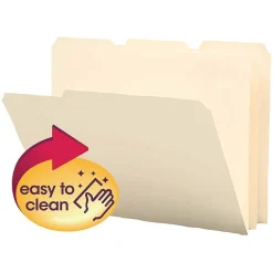 File Folders|Smead Poly File Folder, 1/3-Cut Tab, Letter Size, Manila, 12 per Pack (10510)