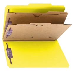 File Folders|Smead Pressboard Classification File Folder w/Wallet Divider and SafeSHIELD Fasteners, 2