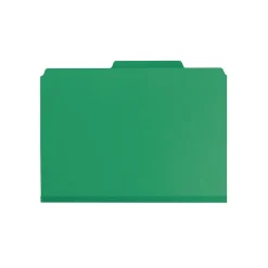 File Folders|Smead Pressboard File Folders, 1/3-Cut Tab, 1" Expansion, Letter Size, Green, 25/Box (21546)